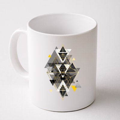 Yellow And Black Geometric Coffee Mug