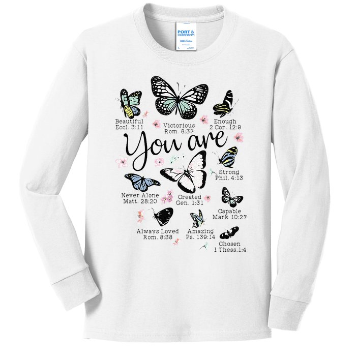 You Are Beautiful Bible Verse Religious Christian  Kids Long Sleeve Shirt