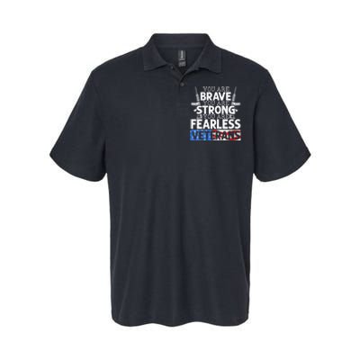 You Are Brave You Are Strong You Are Fearless Veterans Softstyle Adult Sport Polo