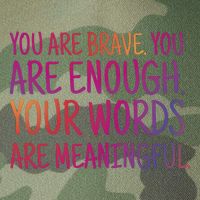 You Are Brave You Are Enough Inspirational Quote Legacy Tie Dye Trucker Hat