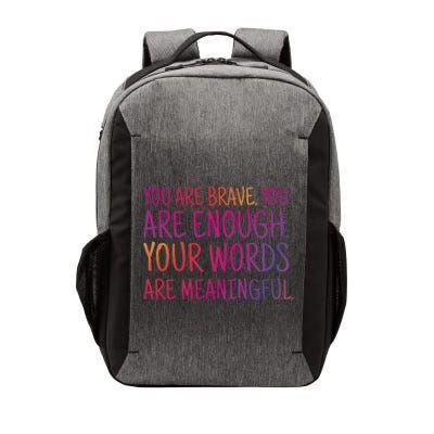 You Are Brave You Are Enough Inspirational Quote Vector Backpack