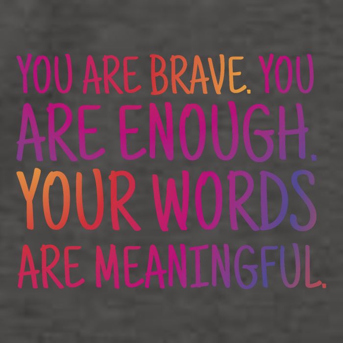 You Are Brave You Are Enough Inspirational Quote Vector Backpack