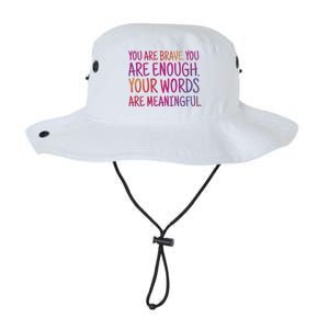 You Are Brave You Are Enough Inspirational Quote Legacy Cool Fit Booney Bucket Hat