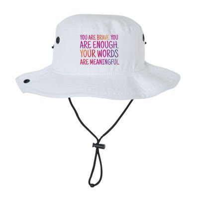 You Are Brave You Are Enough Inspirational Quote Bucket Hat