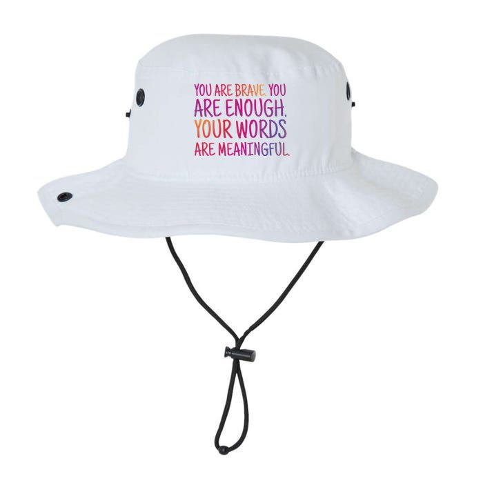 You Are Brave You Are Enough Inspirational Quote Bucket Hat