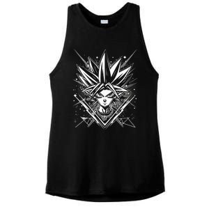 Yugioh Anime Cards Manga Comic Japanese Style Gamer Design Ladies PosiCharge Tri-Blend Wicking Tank