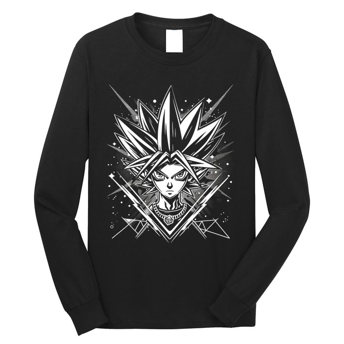 Yugioh Anime Cards Manga Comic Japanese Style Gamer Design Long Sleeve Shirt