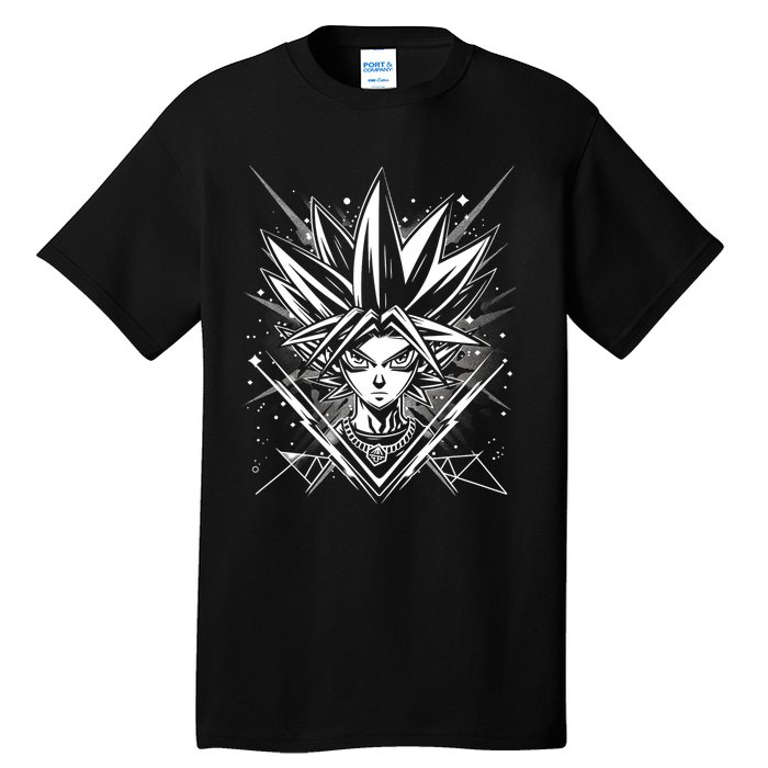 Yugioh Anime Cards Manga Comic Japanese Style Gamer Design Tall T-Shirt