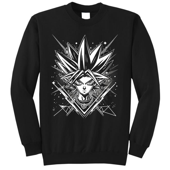 Yugioh Anime Cards Manga Comic Japanese Style Gamer Design Tall Sweatshirt