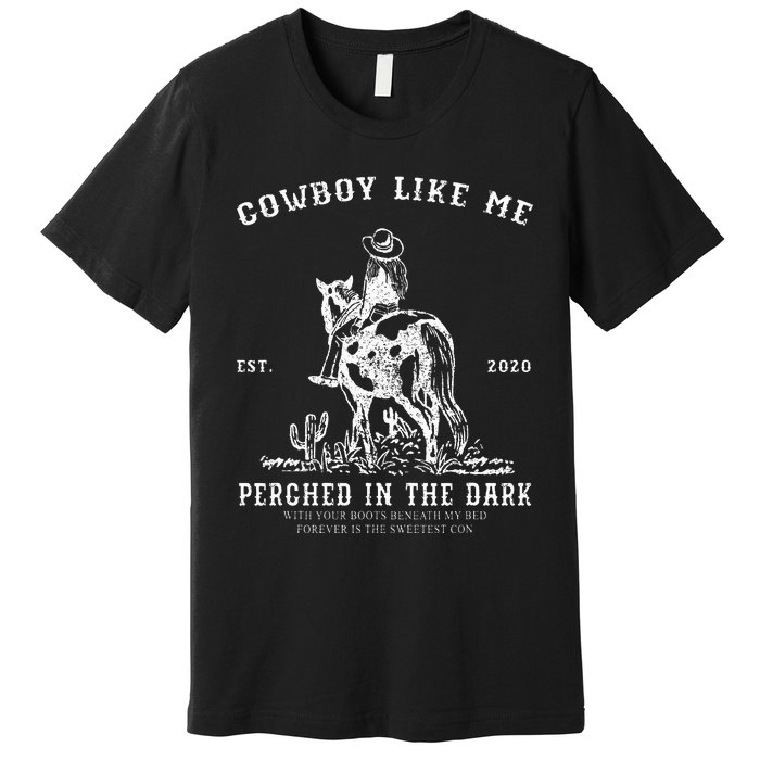 YouRe A Cowboy Like Me Vintage Cowgirl Horse Lover Premium T-Shirt