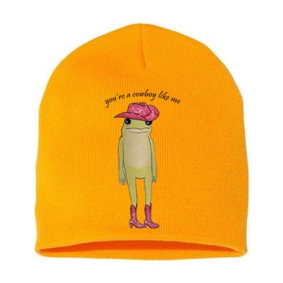 You're A Cowboy Like Me Short Acrylic Beanie