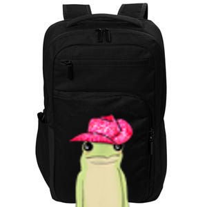 YouRe A Cowboy Like Me Funny Frog Pink Cowboy Hat Cowgirl Impact Tech Backpack