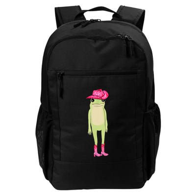 YouRe A Cowboy Like Me Funny Frog Pink Cowboy Hat Cowgirl Backpack