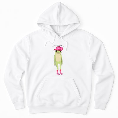YouRe A Cowboy Like Me Funny Frog Pink Cowboy Hat Cowgirl Hoodie