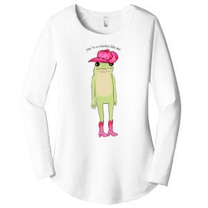 YouRe A Cowboy Like Me Funny Frog Pink Cowboy Hat Cowgirl Women's Perfect Tri Tunic Long Sleeve Shirt