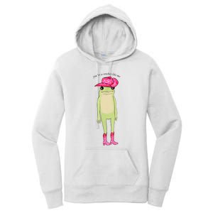 YouRe A Cowboy Like Me Funny Frog Pink Cowboy Hat Cowgirl Women's Pullover Hoodie