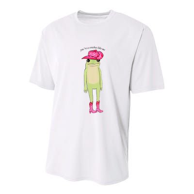 YouRe A Cowboy Like Me Funny Frog Pink Cowboy Hat Cowgirl Youth Performance Sprint T-Shirt