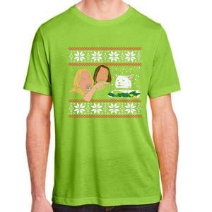 Yelling At Cat Ugly Christmas Sweater Funny Meme Gift Adult ChromaSoft Performance T-Shirt