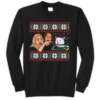 Yelling At Cat Ugly Christmas Sweater Funny Meme Gift Sweatshirt