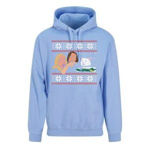 Yelling At Cat Ugly Christmas Sweater Funny Meme Gift Unisex Surf Hoodie