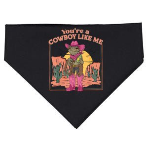 Youre A Cowboy Like Me Cowboy Frog Funny USA-Made Doggie Bandana