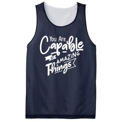 You Are Capable Of Amazing Things Mesh Reversible Basketball Jersey Tank