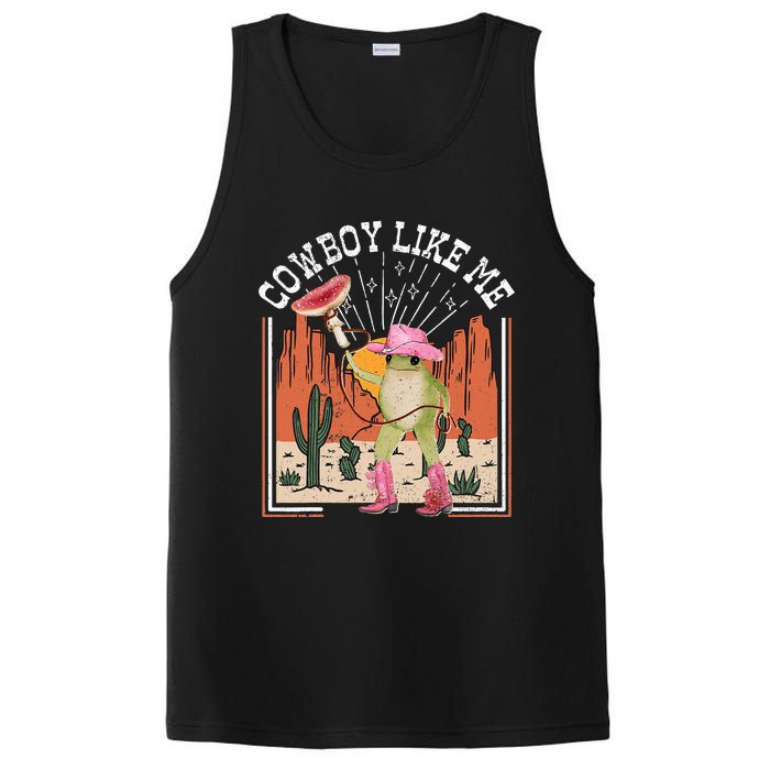 Youre A Cowboy Like Me Frog Cowboy Hat Cowgirl PosiCharge Competitor Tank