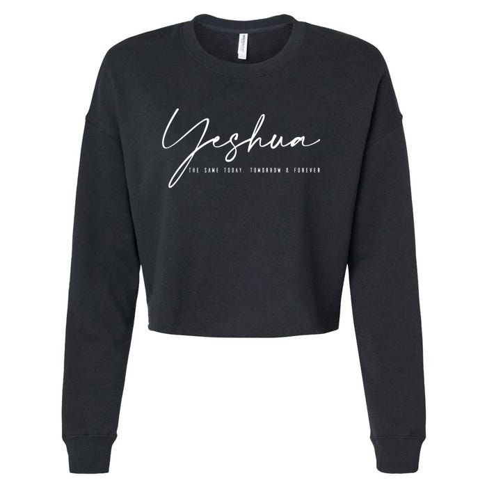 Yeshua Aesthetic Christian Jesus Women Religious Cropped Pullover Crew