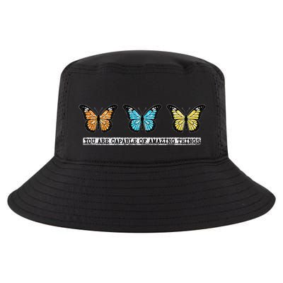 You Are Capable Of Amazing Things Monarch Butterfly Cool Comfort Performance Bucket Hat
