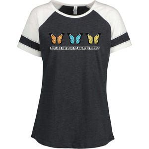 You Are Capable Of Amazing Things Monarch Butterfly Enza Ladies Jersey Colorblock Tee