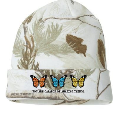 You Are Capable Of Amazing Things Monarch Butterfly Kati Licensed 12" Camo Beanie