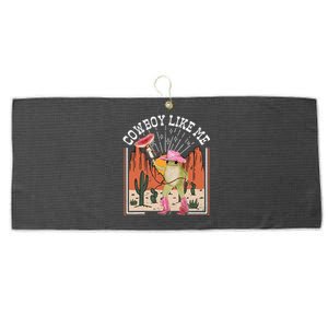 Youre A Cowboy Like Me Frog Cowboy Hat Cowgirl Large Microfiber Waffle Golf Towel