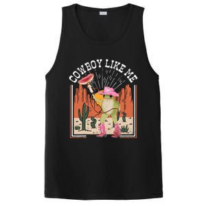 Youre A Cowboy Like Me Frog Cowboy Hat Cowgirl PosiCharge Competitor Tank