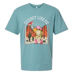 Youre A Cowboy Like Me Frog Cowboy Hat Cowgirl Sueded Cloud Jersey T-Shirt