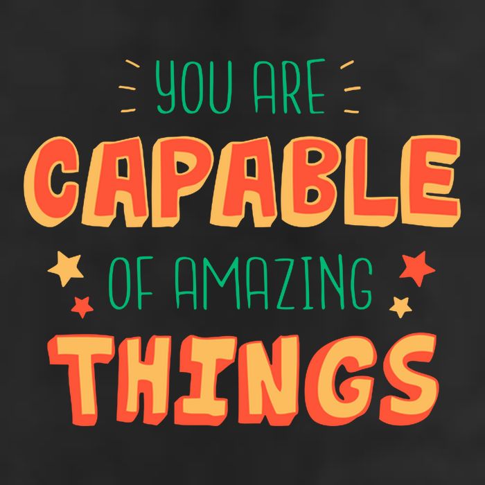 You Are Capable Of Amazing Things Inspirational Quote Cool Comfort Performance Bucket Hat