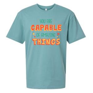 You Are Capable Of Amazing Things Inspirational Quote Sueded Cloud Jersey T-Shirt