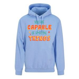 You Are Capable Of Amazing Things Inspirational Quote Unisex Surf Hoodie