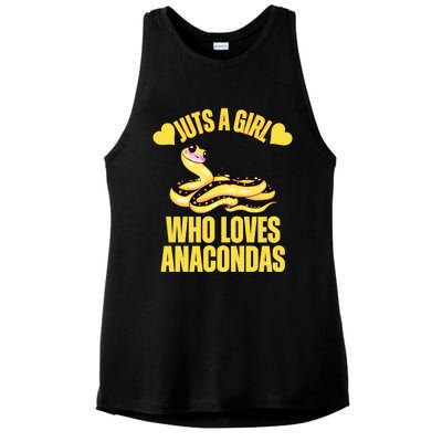 Yellow Anacondas Cute Funny Gift Just A Who Loves Snakes Great Gift Ladies PosiCharge Tri-Blend Wicking Tank