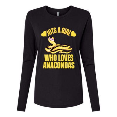 Yellow Anacondas Cute Funny Gift Just A Who Loves Snakes Great Gift Womens Cotton Relaxed Long Sleeve T-Shirt