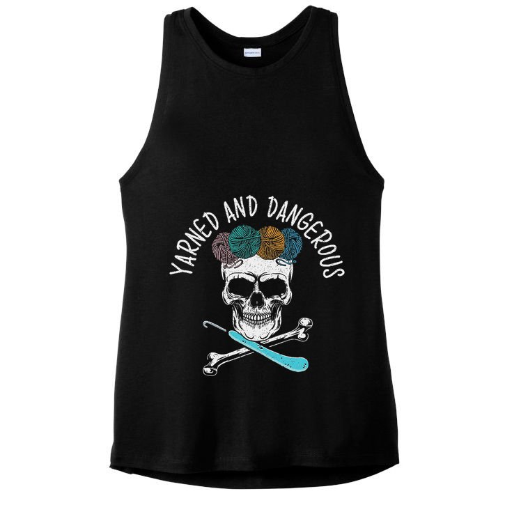 Yarned And Dangerous Crochet Crocheting Yarn Collector Ladies PosiCharge Tri-Blend Wicking Tank