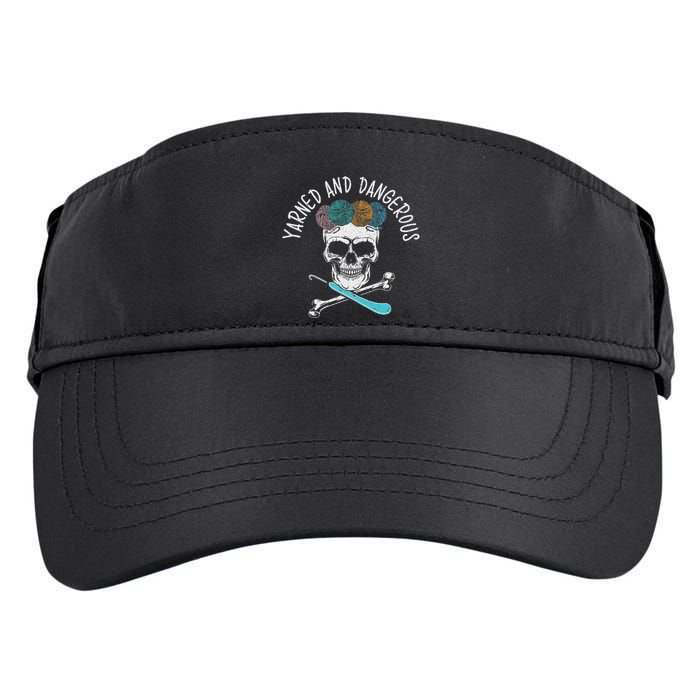 Yarned And Dangerous Crochet Crocheting Yarn Collector Adult Drive Performance Visor
