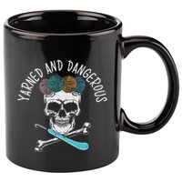 Yarned And Dangerous Crochet Crocheting Yarn Collector 11oz C Handle Ceramic Mug