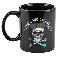 Yarned And Dangerous Crochet Crocheting Yarn Collector 11oz C Handle Ceramic Mug