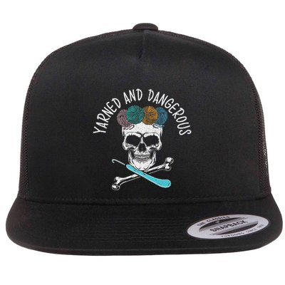 Yarned And Dangerous Crochet Crocheting Yarn Collector Flatbill Hat