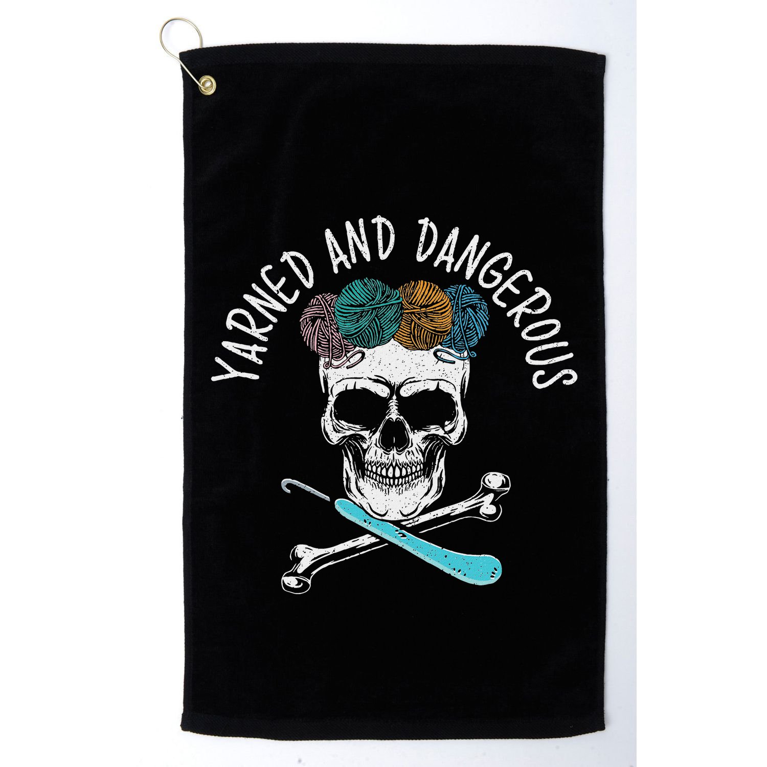 Yarned And Dangerous Crochet Crocheting Yarn Collector Golf Towel