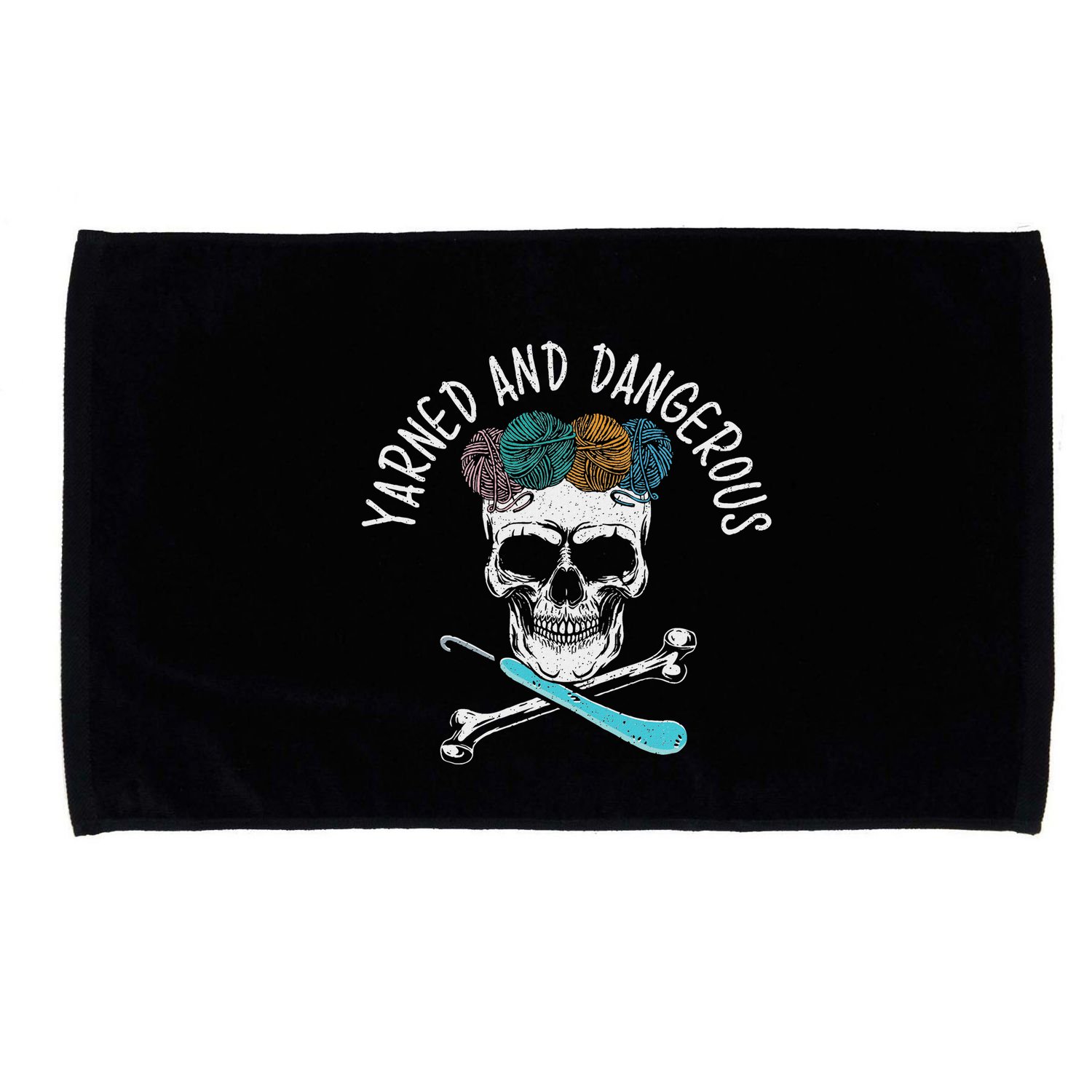 Yarned And Dangerous Crochet Crocheting Yarn Collector Microfiber Hand Towel