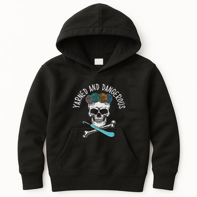 Yarned And Dangerous Crochet Crocheting Yarn Collector Kids Hoodie