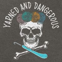 Yarned And Dangerous Crochet Crocheting Yarn Collector Cotton Canvas Backpack