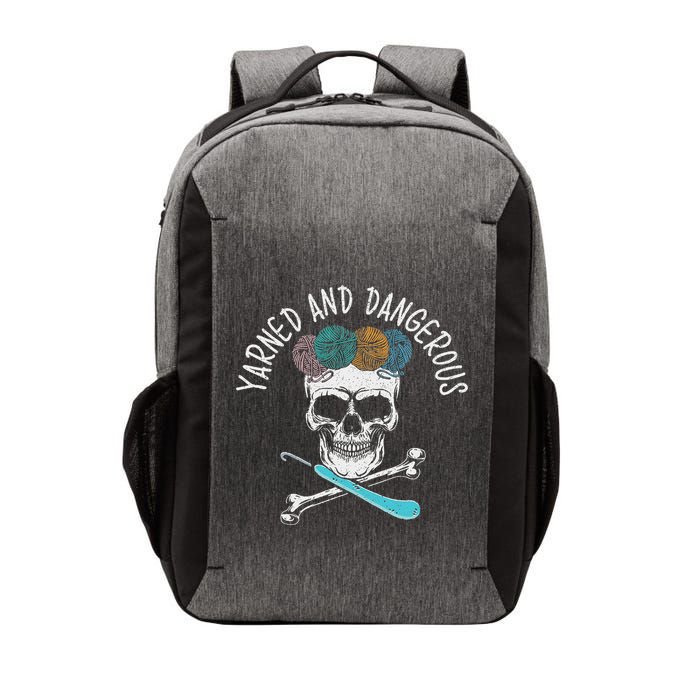 Yarned And Dangerous Crochet Crocheting Yarn Collector Vector Backpack