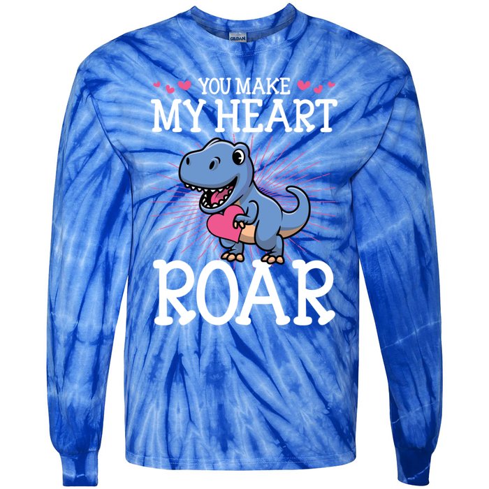 You Are Dinofunny Giftmite Cute Valentines Day Dinosaur Tfunny Giftrex Love Funn Tie-Dye Long Sleeve Shirt